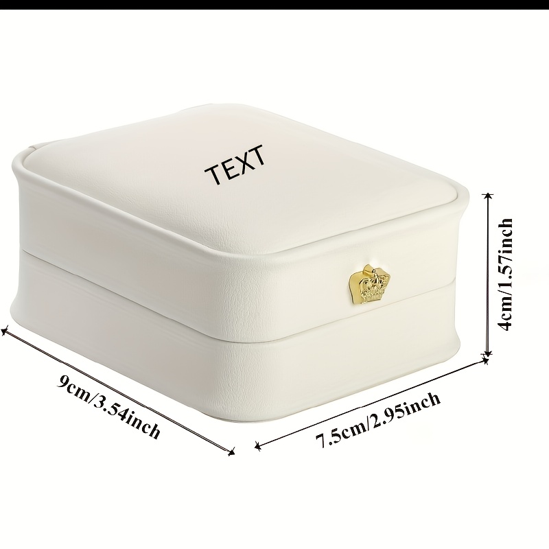 4pc Customizable White Pendant Necklace Box Set