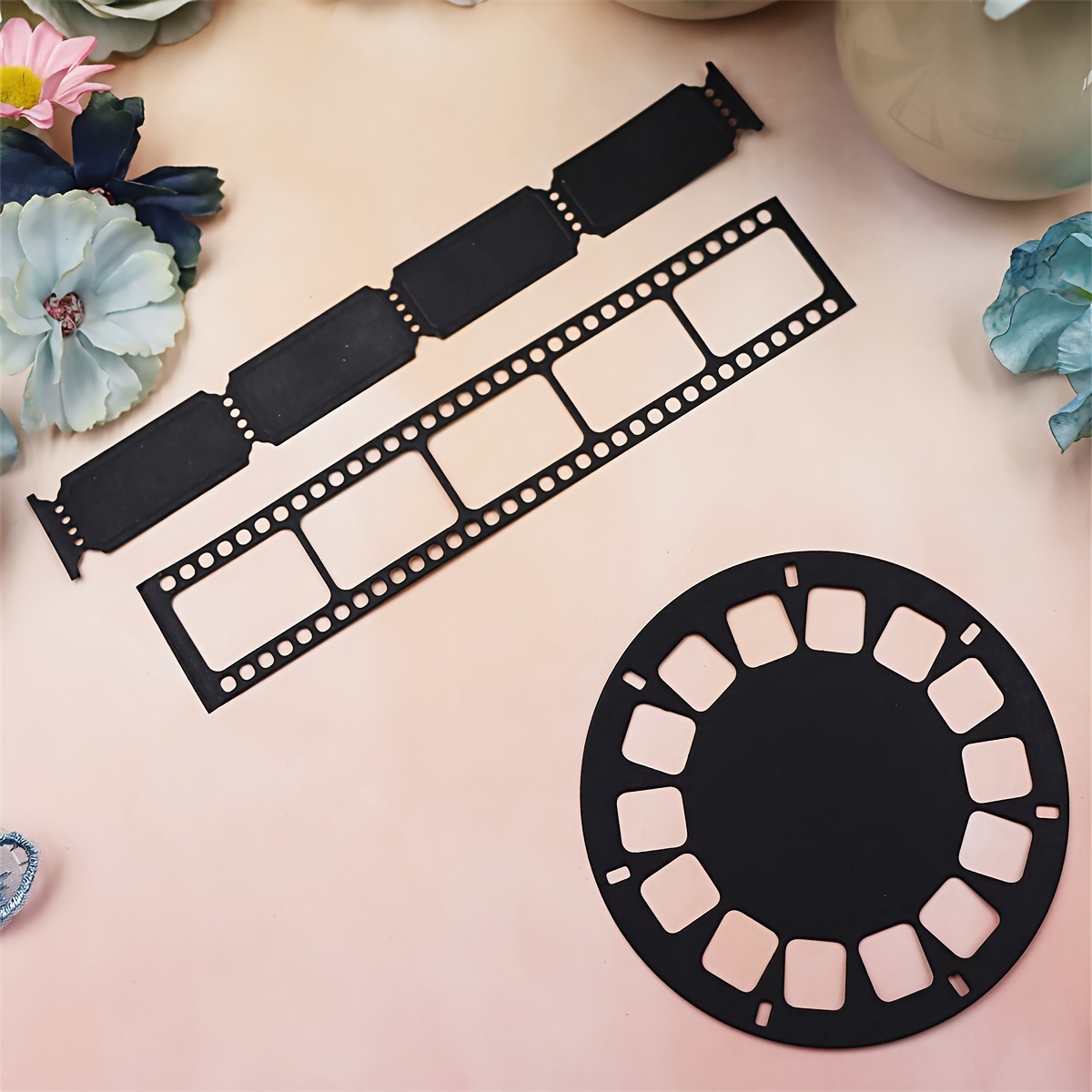 Cinema Film Strip Cutting Dies Diy Scrapbooking Album Card - Temu