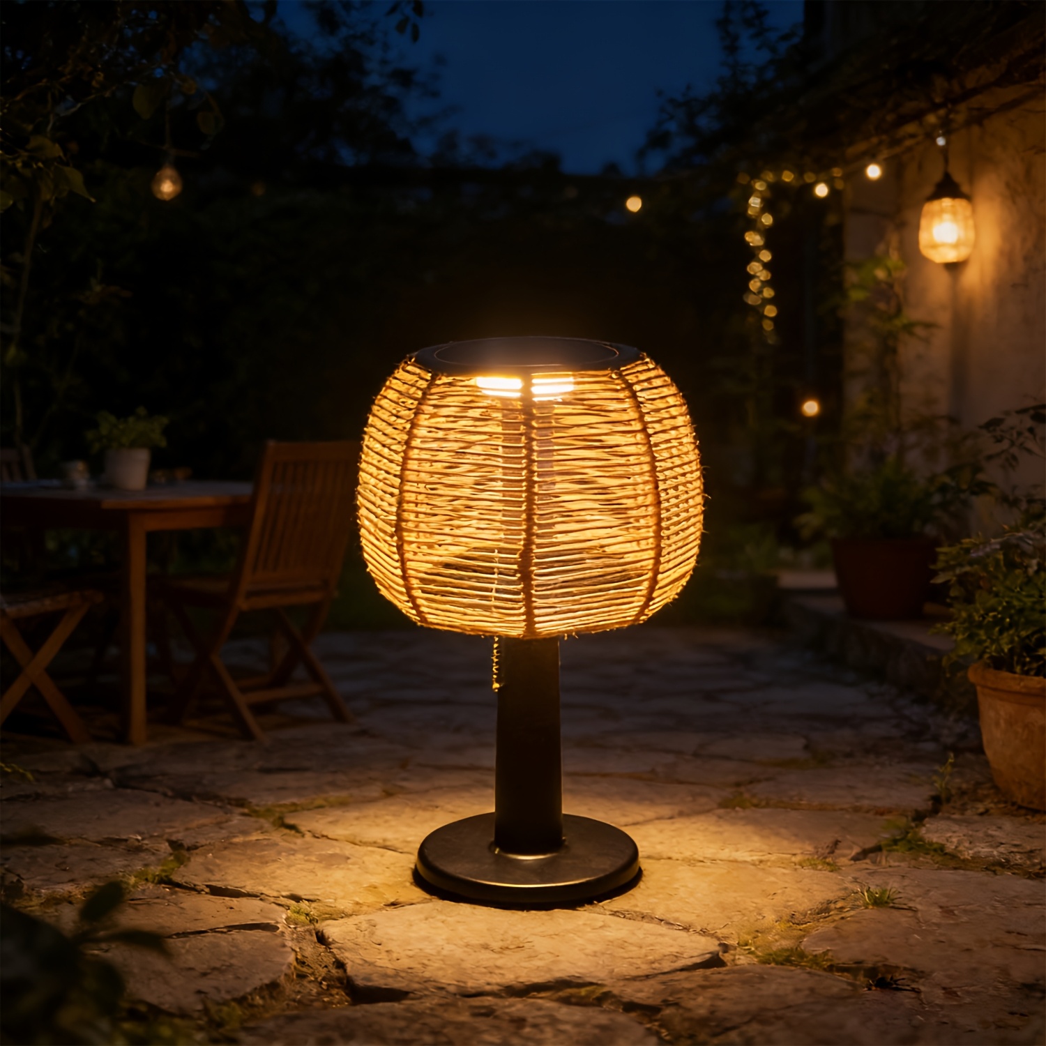 1pc Outdoor Solar Light, Courtyard Light, Garden Decoration for Backyard, Bistro, Cafe Style, Camping Light. Suitable for Pathways and Porches, Parties, and Creating a Cozy Scene for Year-Round Festivals