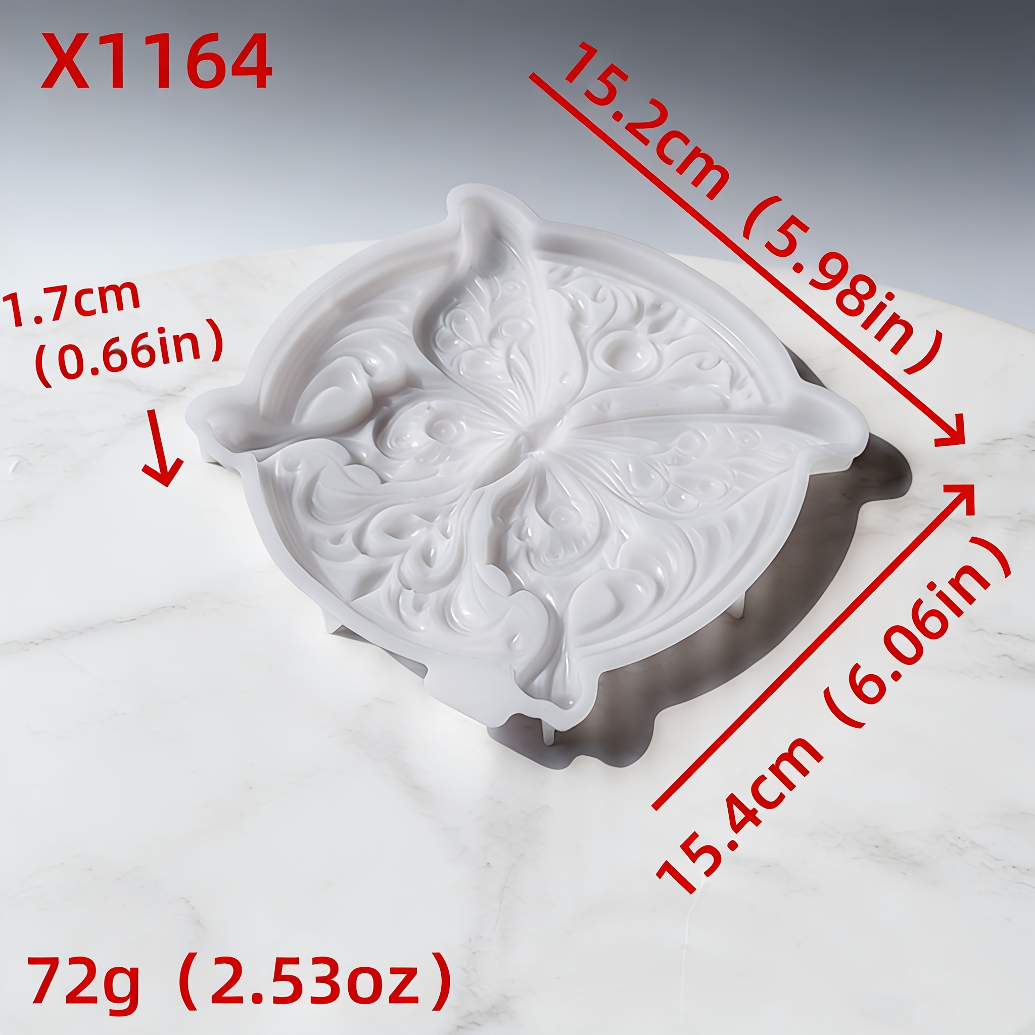 TEMU Moule mural papillon à faire soi-même - Semi-3 rond adapté pour l'artisanat en résine, plâtre et silicone | Cadre papillon avec suspension pour