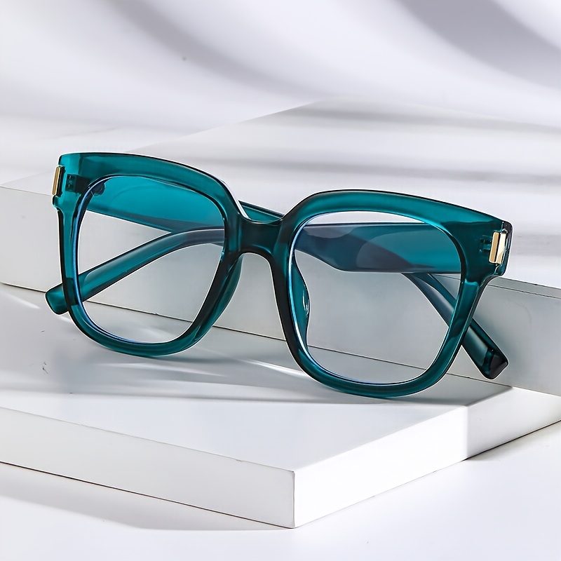 TEMU 1 Pair Of Women's Vintage Flat-lens Glasses, College Style, Trendy Fashion Accessory