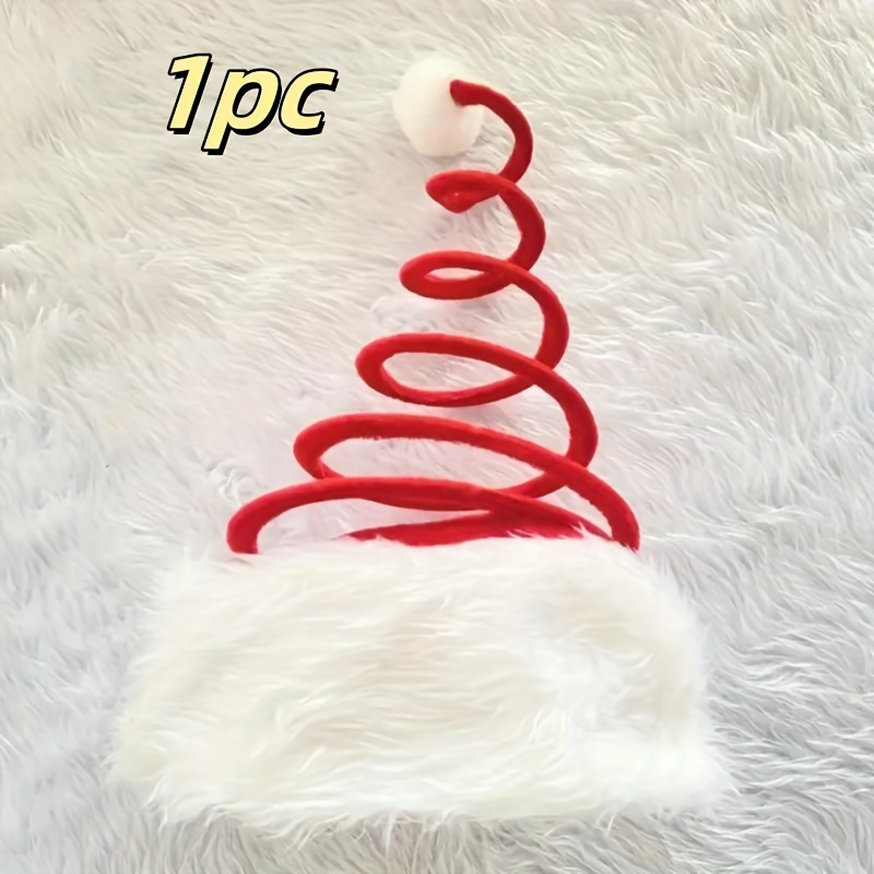 

1pc, Christmas Hat, Headwear, , Suitable For Parties , 7.87in * 13.78in