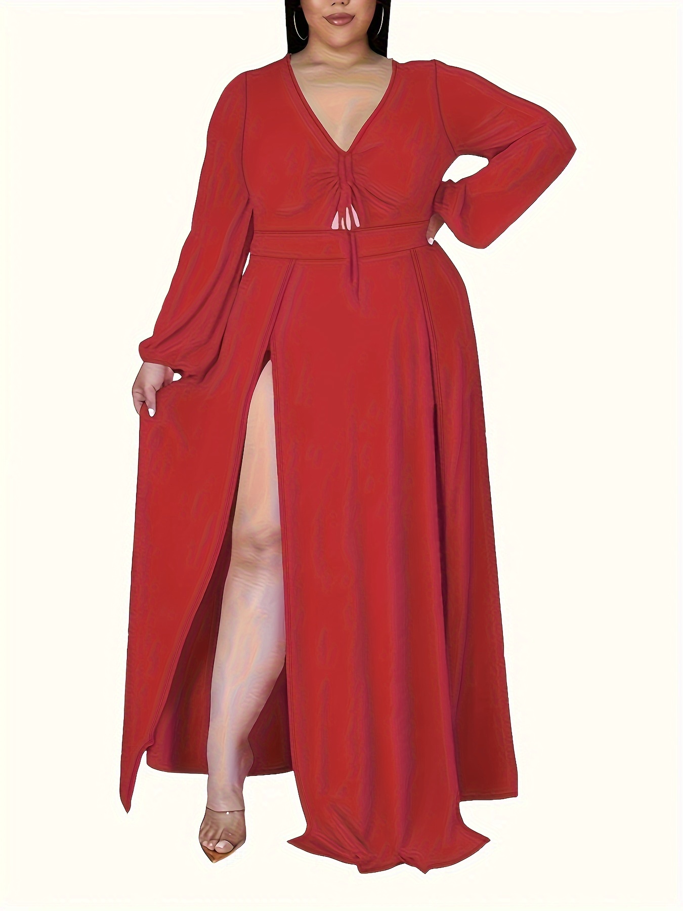 plus size elegante a maniche Temu Italy