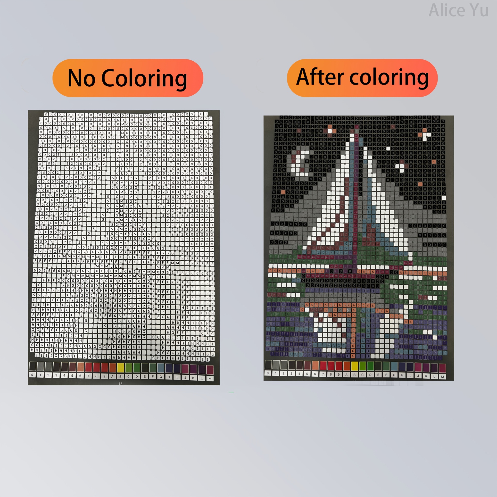 Image of 32 Themes Children Diy Art Painting Coloring Book, Interesting Grid Pattern Coloring Pages, Educational Activity Book For Kids Boys Girls, Enhance Concentration , Ideal Birthday Gift