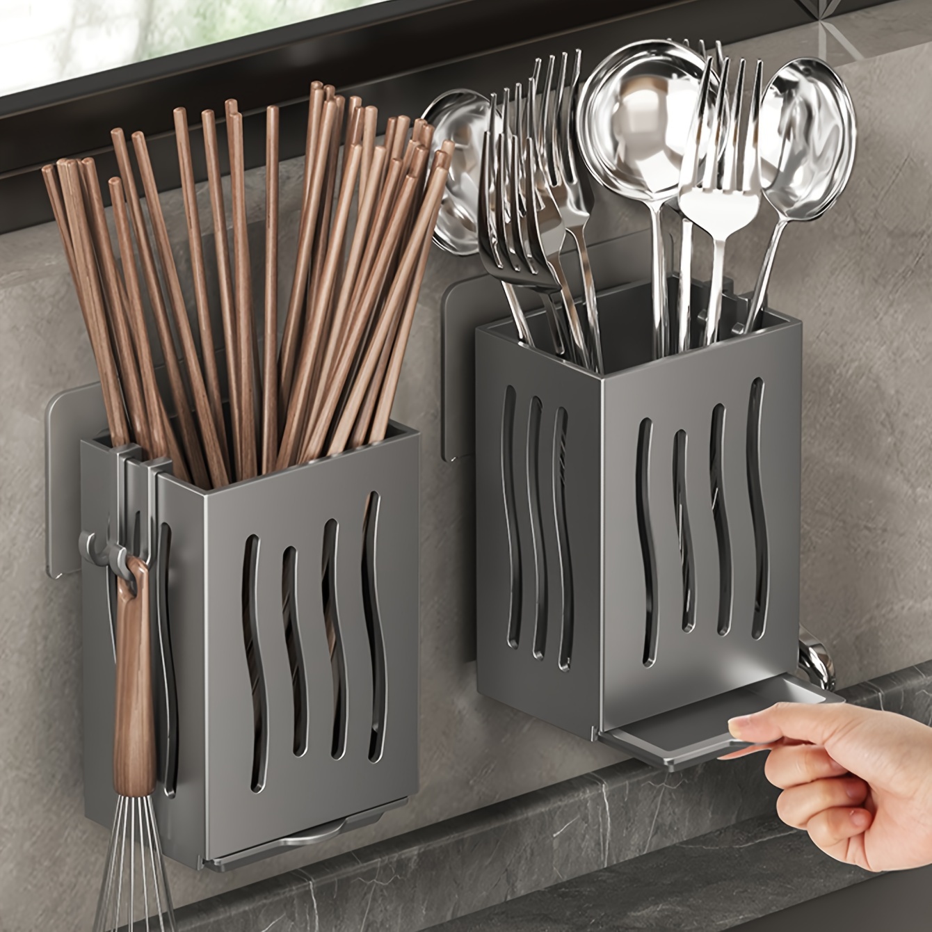 1 Soporte Utensilios Cocina Jaula Multifuncional Palillos - Temu