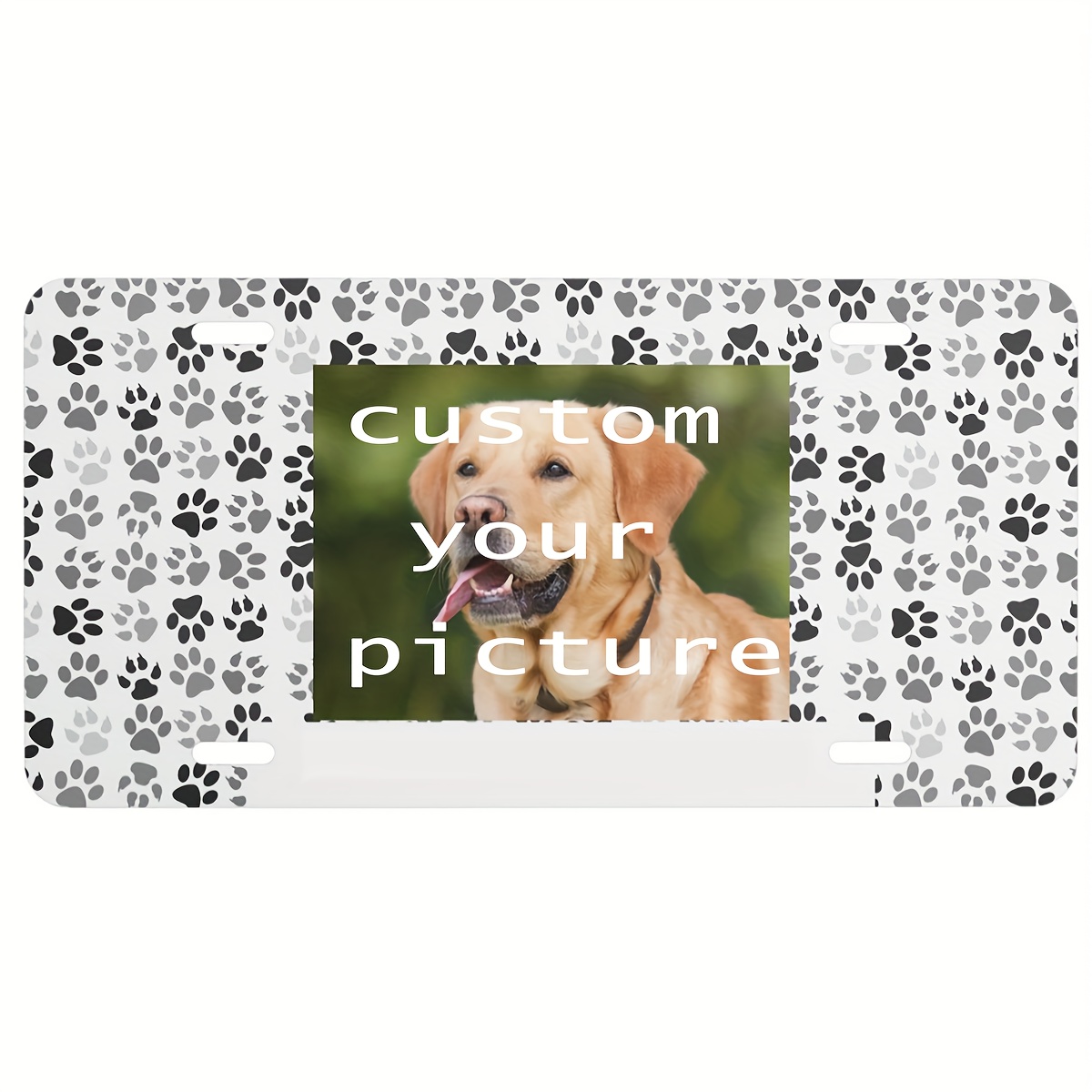 

(customized)custom Photo Template Dog Cat License Plate, Customized Personalization Aluminum License Plate Vanity Tag Decorative Signs Blessed 6x12 Inch