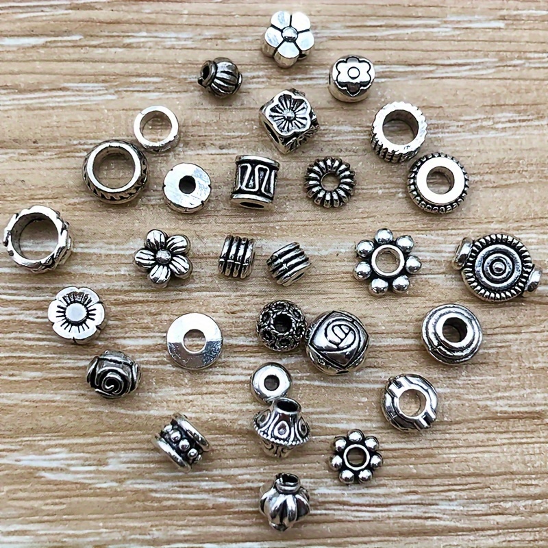 

540pcs Alloy Silvery Charm Pendant Beads For Diy Handmade Bracelets, Necklaces, Earrings, Diy Jewelry Accessories