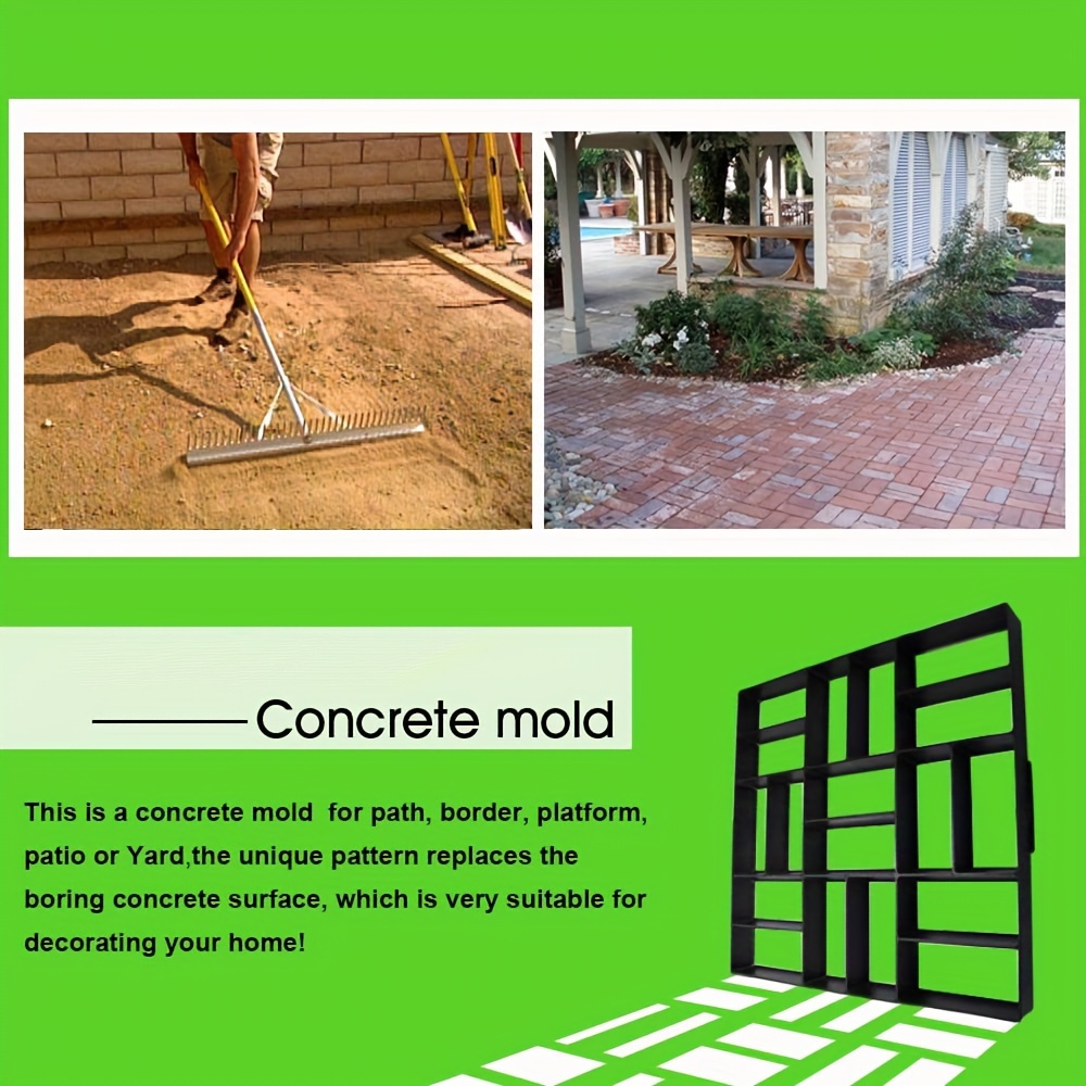 

Diy Garden Pavement Mold Kit - Reusable Concrete Paver Template For Stepping Stones, Lawn, Patio & Courtyard Sidewalks