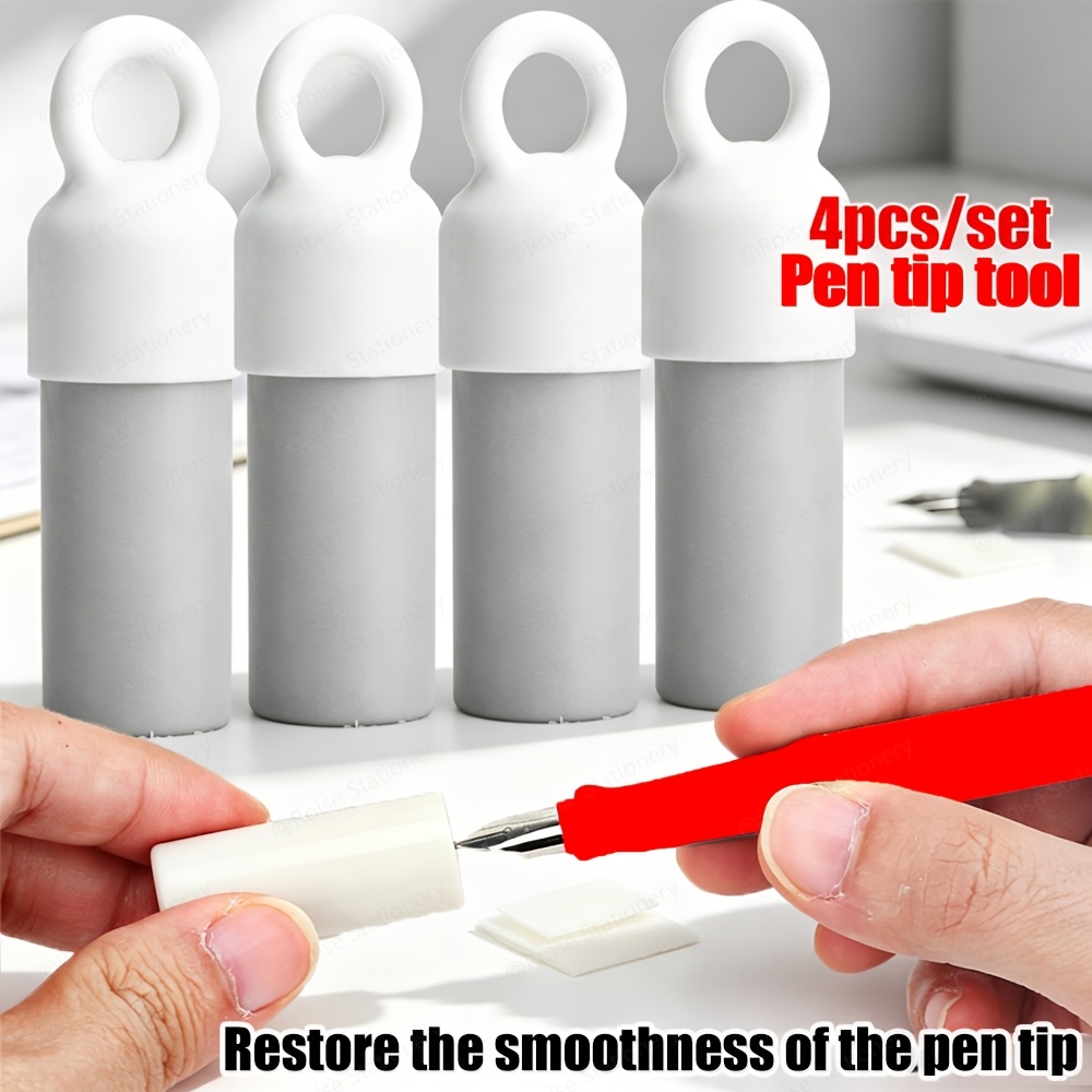 TEMU 4pcs Pen Nib Tools For Erasable Fountain Pens, Used For Wet Cleaning Pen Tips, Portable And Handheld Office Additions, Office And Study Supplies