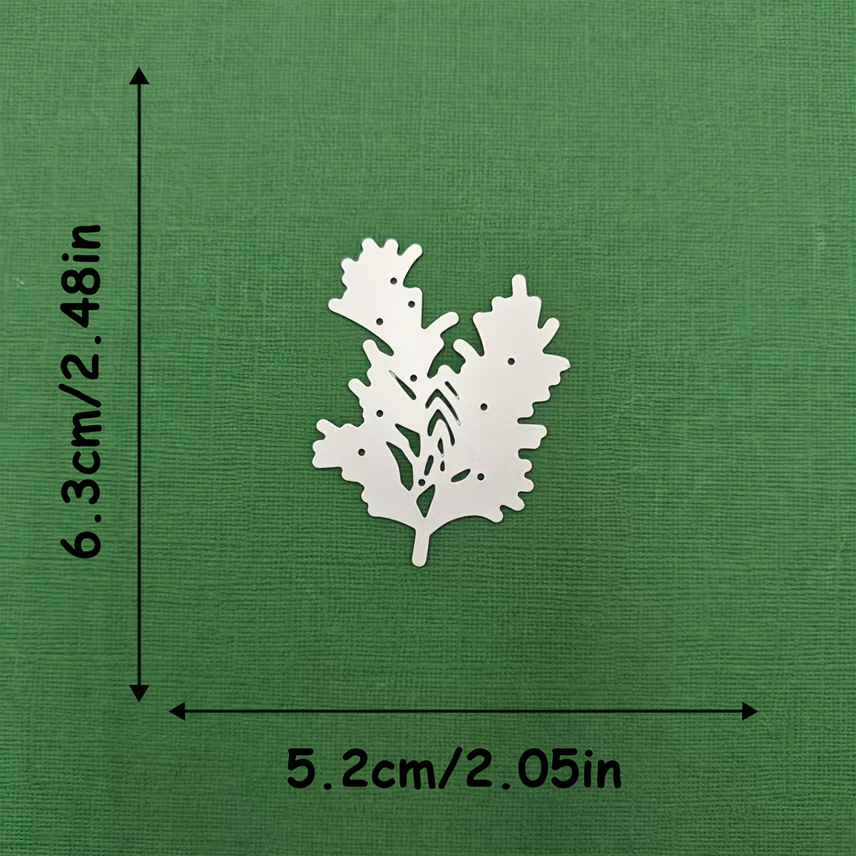 TEMU 1pc Branch Metal Cutting Dies - Lovely Pine Twig Scrapbooking And Card Making Tools For Invitations, Albums, Craft Decorations | High Quality