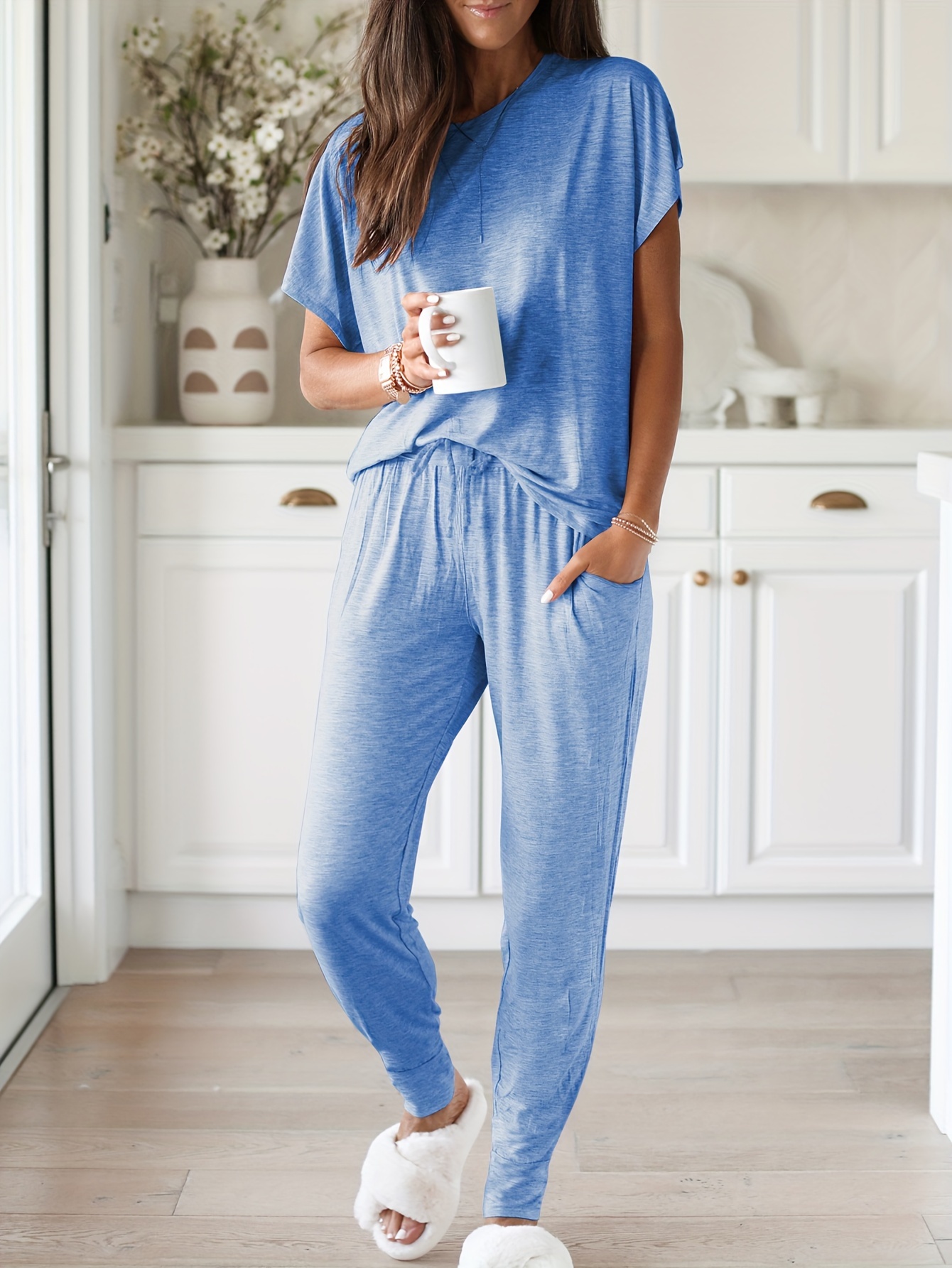 Loungewear Sets Best Lounge Joggers Casual Solid Lounge Set, Short