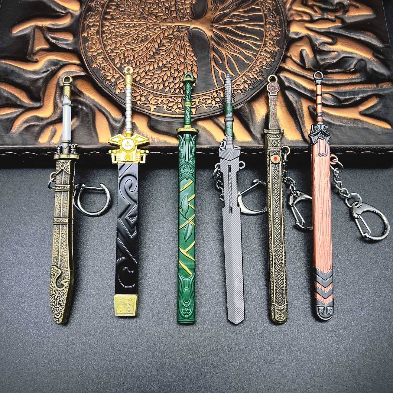 6pcs Mini Anime Alloy Figurine Keychains - Collectible Chibi-Style Character Models, Hand-Painted Style (Mass Produced Suitable for Collectors), Durable Alloy for Backpack, Birthday/Christmas Gifts for Anime Fans 14+ Years