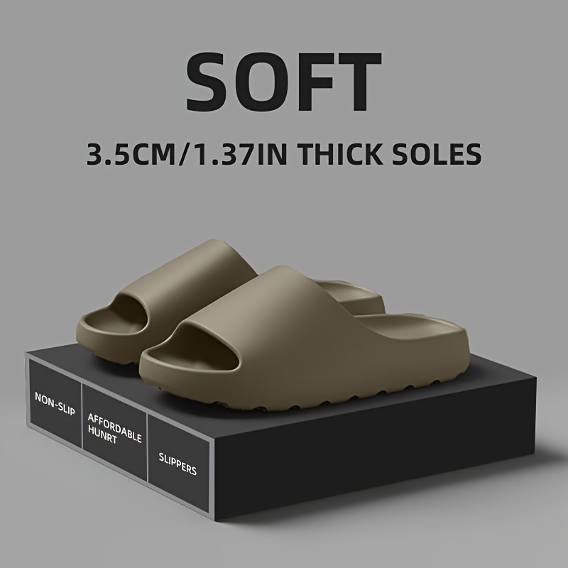 Women'S EVA Slip-On Slippers - Lightweight, Non-Slip, Soft Thick Sole, Casual Height Increase, All-Season Indoor Shoes, Black, Comfortable House Slippers | Soft Thick Sole Slippers | Slipon Comfort, House Slippers