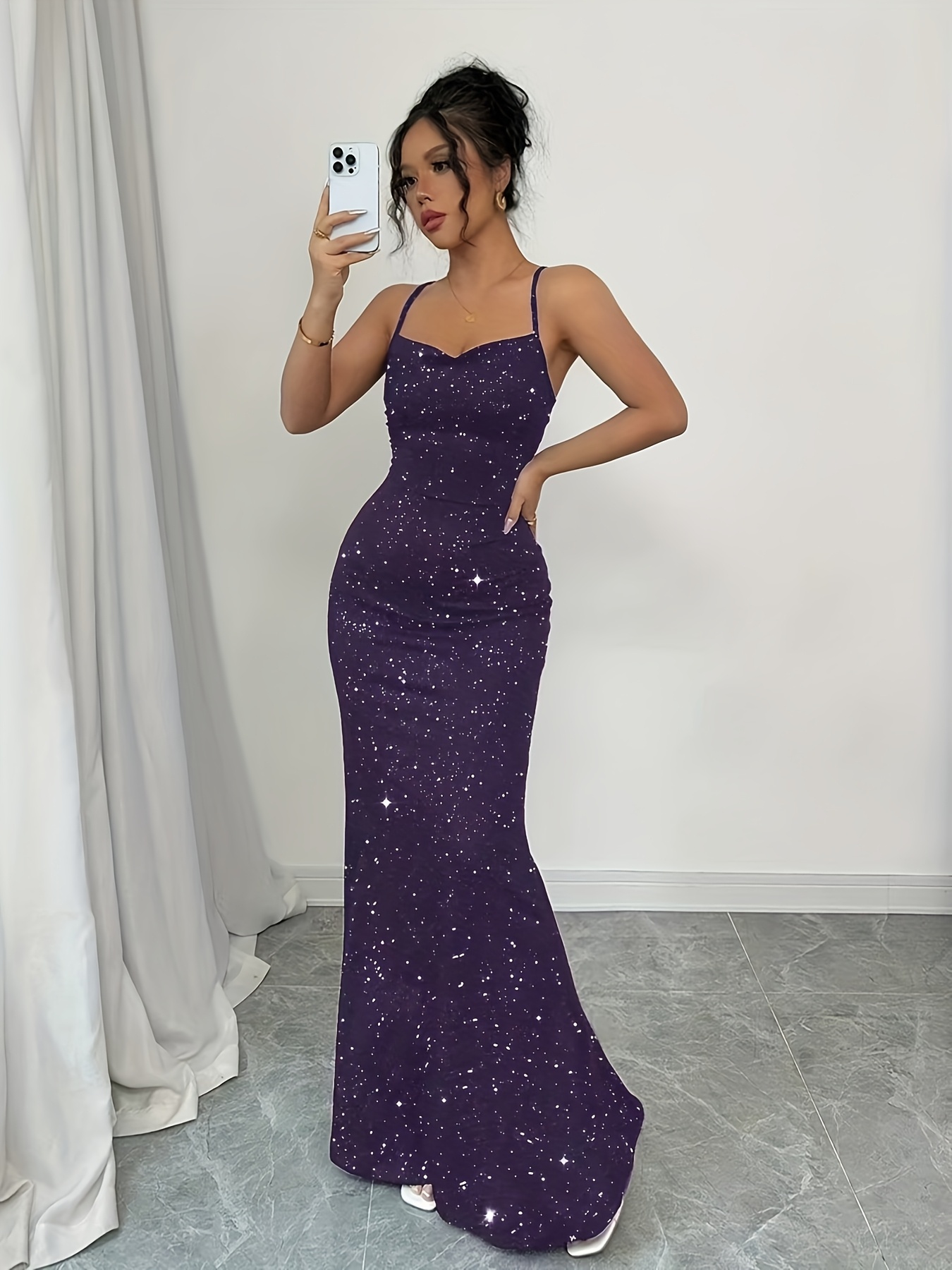 elegant solid sequin bridesmaid dress guest dress - Temu Mauritius