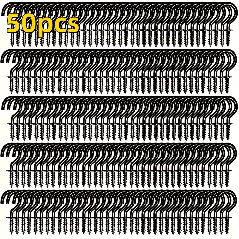 TEMU 50pcs, 100pcs Of Heavy-duty Spiral Hooks - , Plant Hangers With Storage Space, Suitable For Kitchens, Bathrooms, Bedrooms, Pots, Flowerpots, Etc