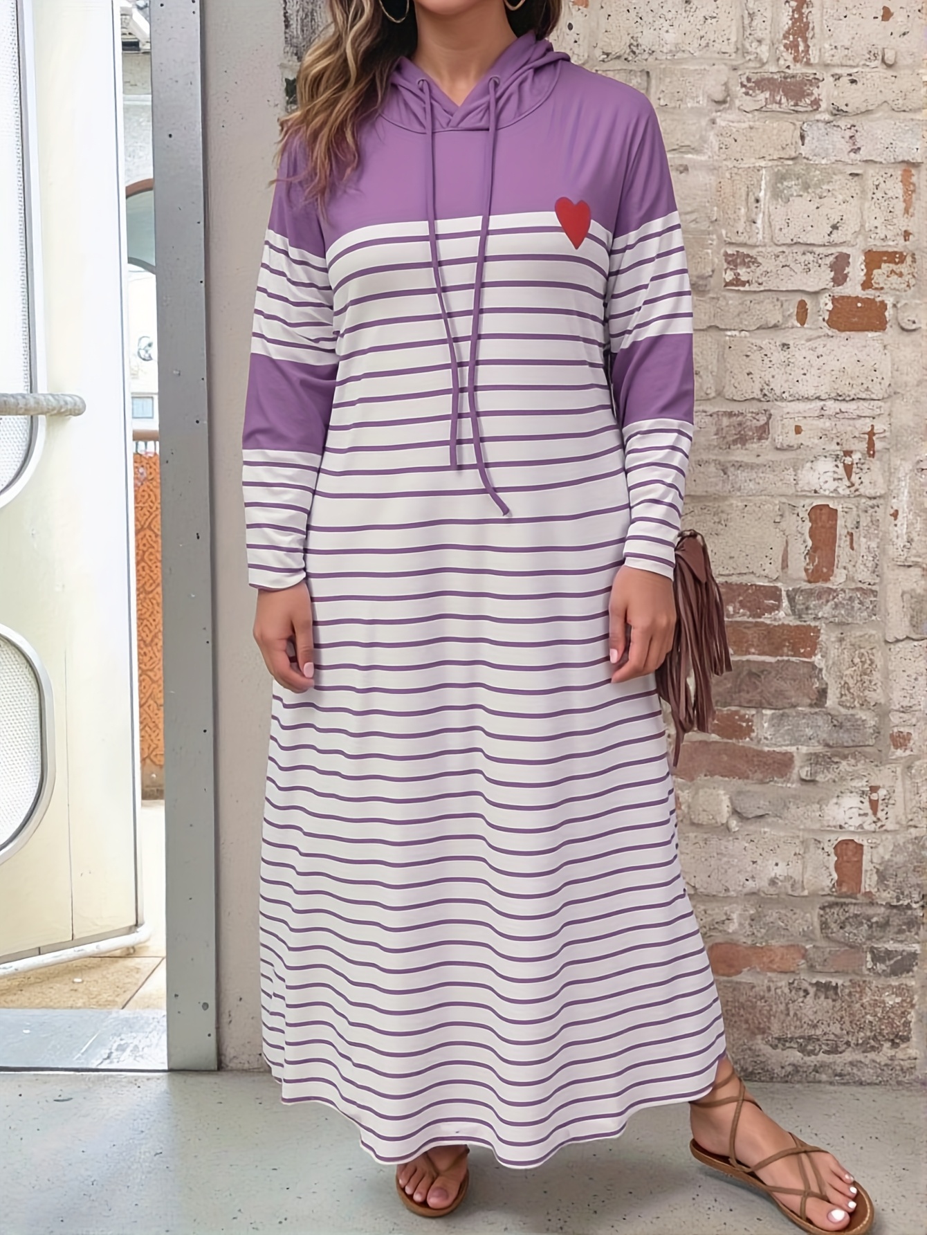 chinese dress ladies Cotton Hoodie Maxi Dress