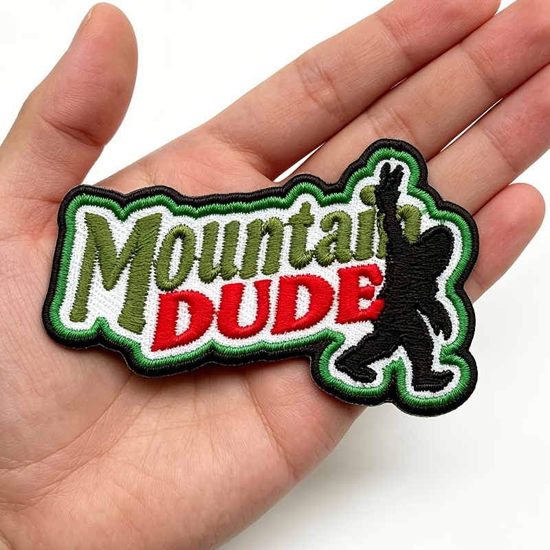 TEMU 1 pièce Patch brodé thermocollant Mountain Big Foot, créature de la forêt