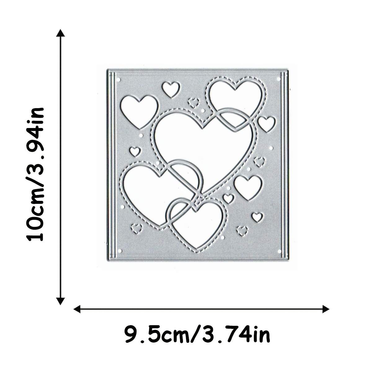 TEMU 1pc Valentine's Day Hollow Heart-shaped Greeting Card Scrapbook Mold, Valentine's Day Wedding Card Production, Holiday Party Invitation Frame
