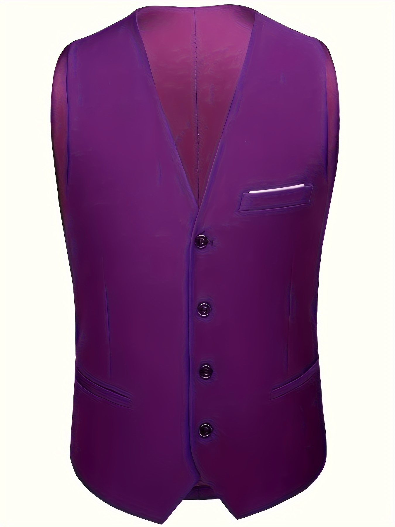*'s Business Casual Vest Fit Formal waistcoat with Button Front,  Elegant Purple for Office, Meetings, Events Professional Attire, Event 