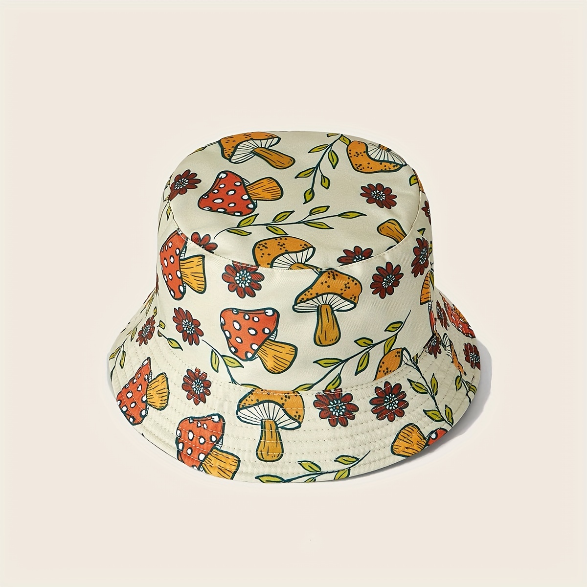 

Reversible Bucket Hat For Men And Women, Mushroom & Fruit Print, Tie-dye & Graffiti Design, Outdoor Sun Protection, Double-sided Wear, Unisex Fisherman Hat