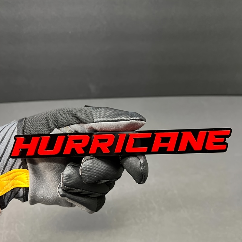 TEMU (1pc) Hurricane Custom Text 3d Car Emblem - Acrylic Car Badge Decal