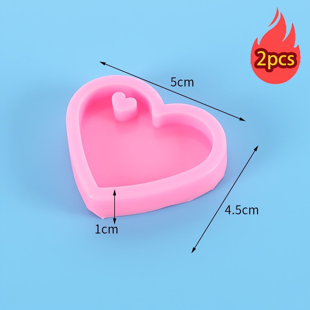 TEMU Molde de silicona de resina 2 piezas, 6 piezas Molde de silicona Mini Llavero Colgante, Artístico a , Decoración de Llavero de Bolso y Coche, Se