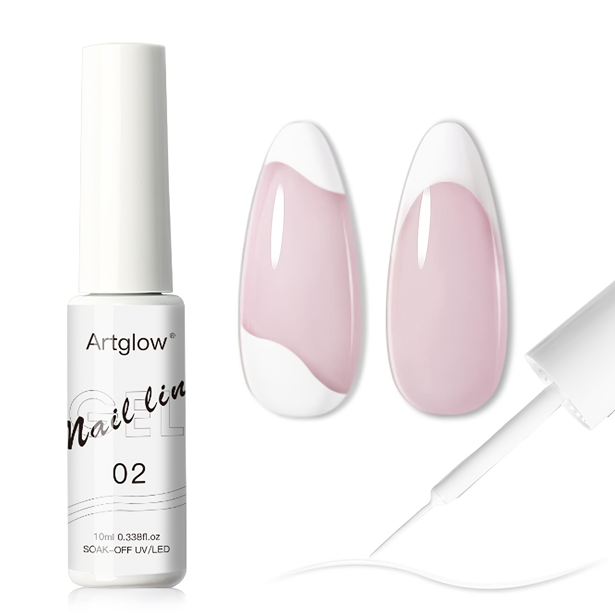 Image of Artglow Classic White Gel Polish - Lamp Cured Soak Off Suitable For French Manicure, Lamp Nail Polish For Salon Use, Professional Gel Nail Polish For Nail Art, No Alcohol Formula For Lamp Systems