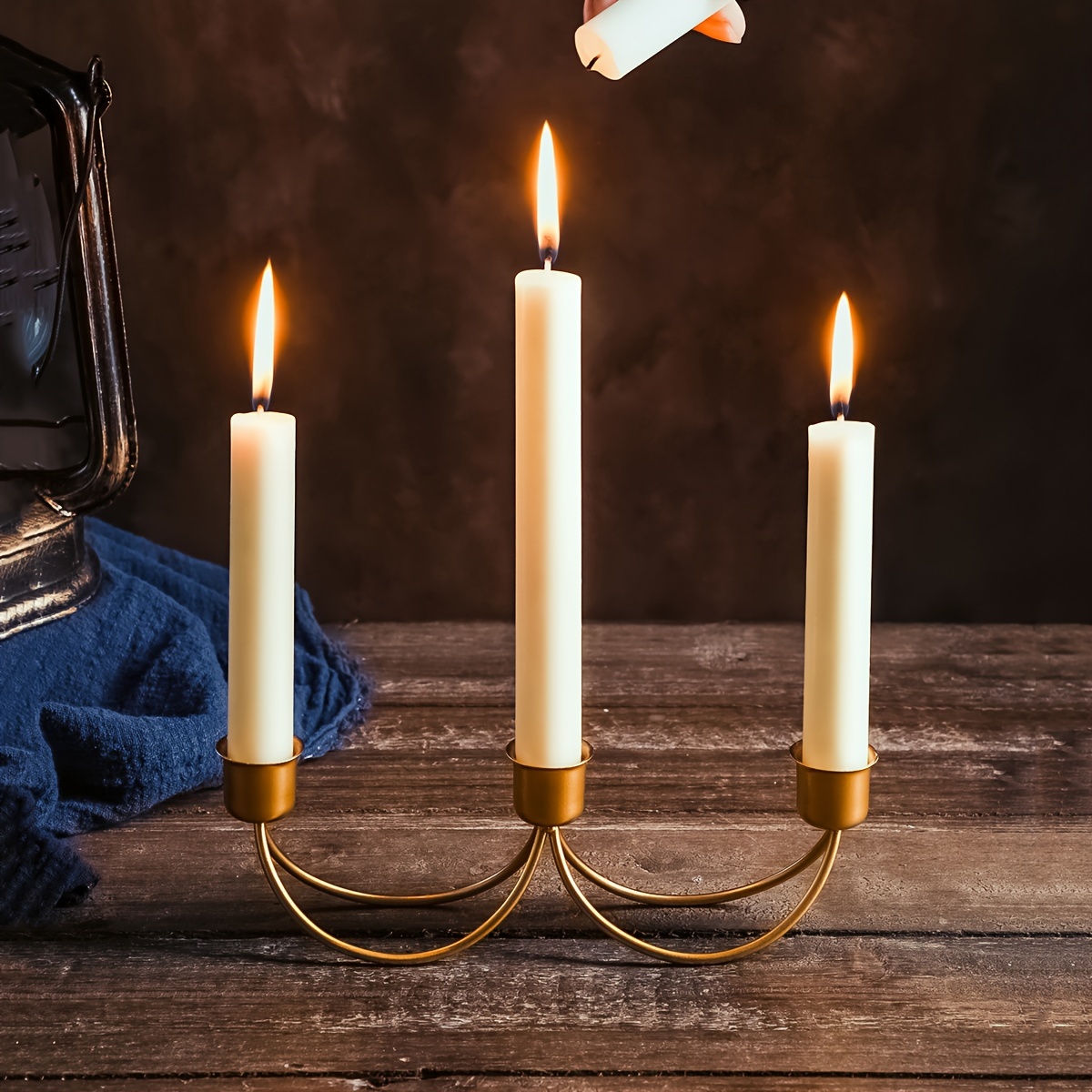 A Golden Wrought -headed Candlestick Gift