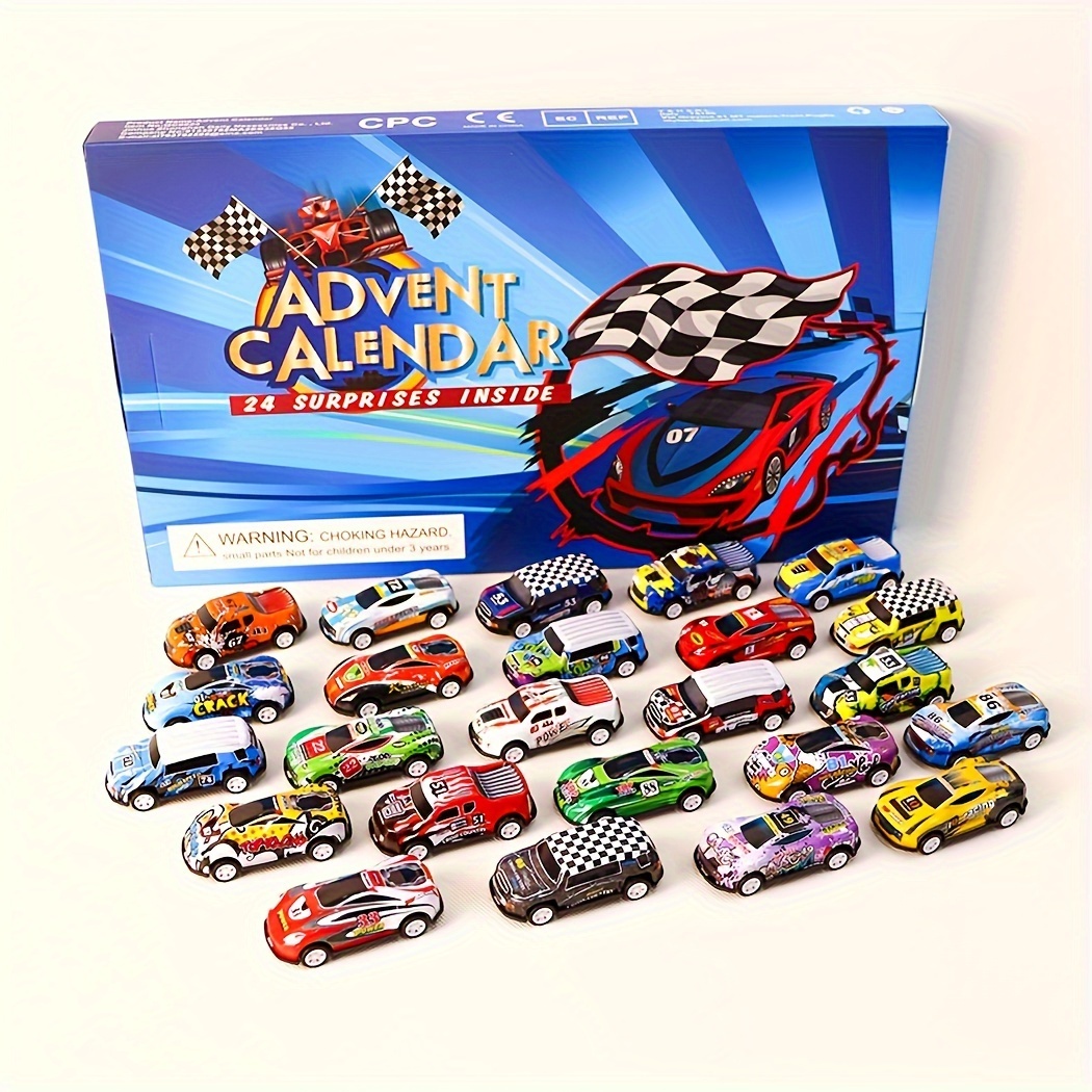 Calendrier de l'Avent 24 Voitures de Course, 24 Styles de Cadeaux de Compte à Rebours de Noël 0--Cadeau de Noël