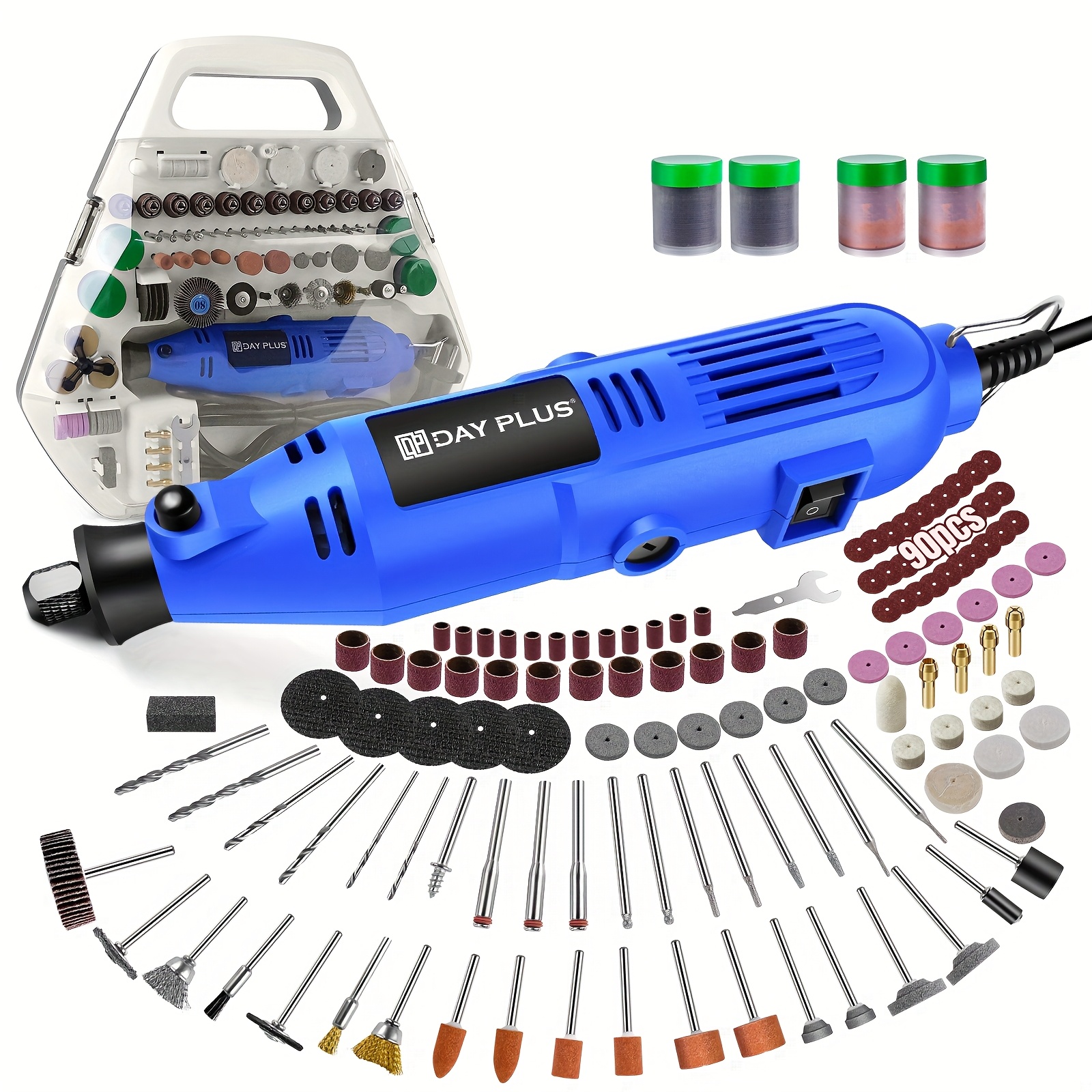 TEMU Rotary Tool, 135w Rotary Multi Tool Set, Rotary Tool Electric Multi Tool Kit With 252 Acessories, Variable Speed 10000-32000rpm, Powerful