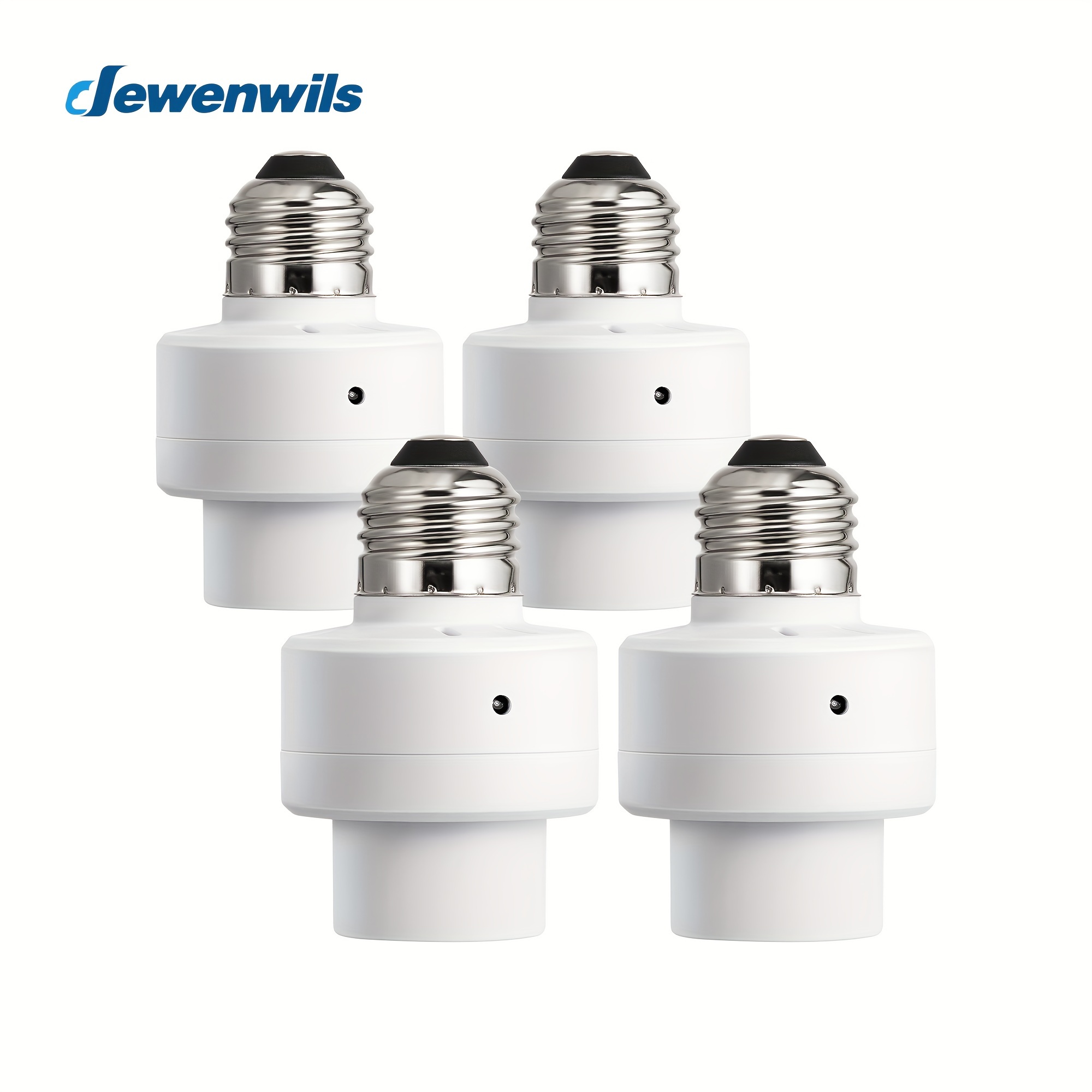 

Dewenwils 4pcs Light Sensor Socket, Sensor Socket, E26 E27 Light Bulb Socket For Light Fixtures, Compatible With Incandescent/cfl/led/halogen Bulbs - Hsls04b