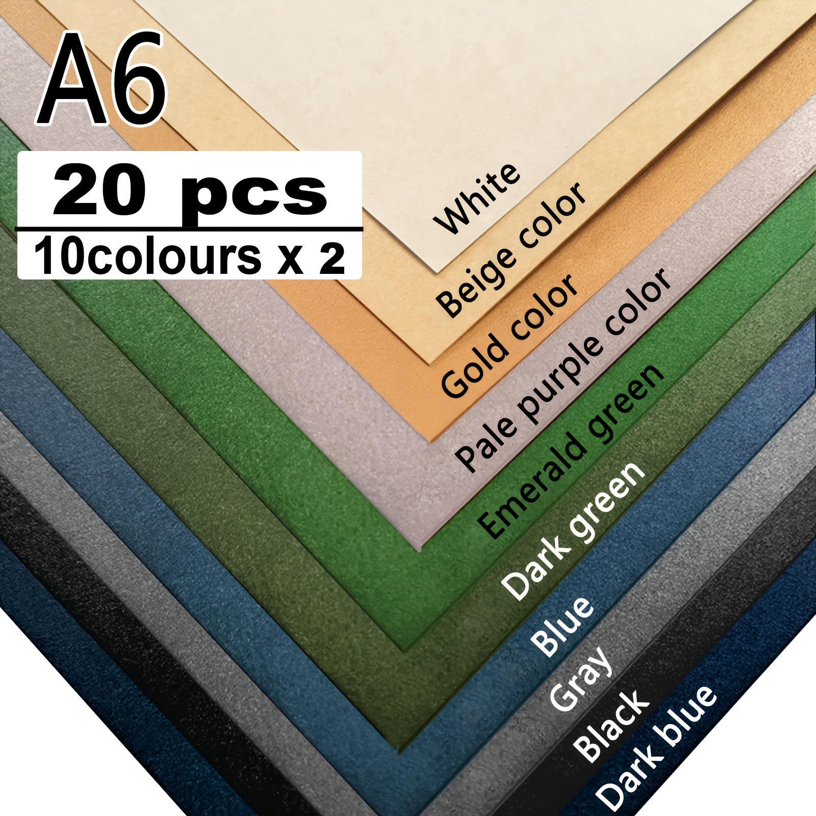 20 Sheets A4/a6 Pearl Cardstock Paper - 230gsm Heavyweight, 20 Assorted Metallic & Pearl Colors For Diy Crafts, Greeting Cards, Party Invitations, Painting Sketches