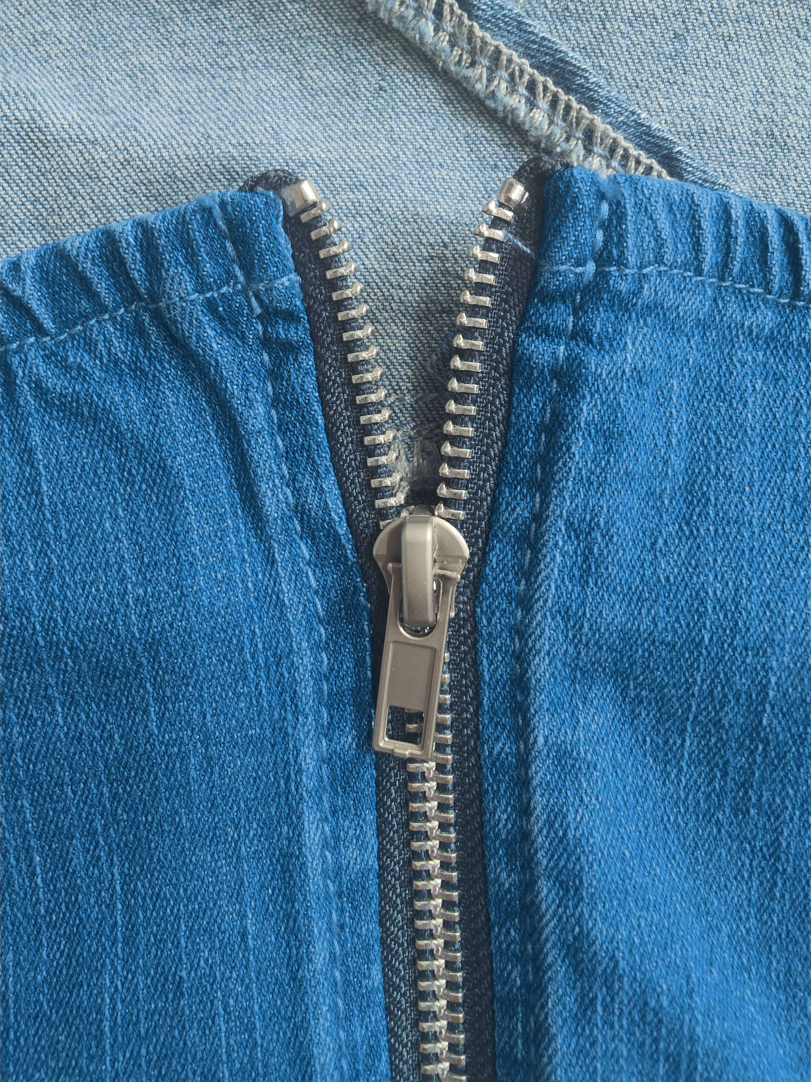 blouse femme col v manches en denim élastique fermeture Temu Canada