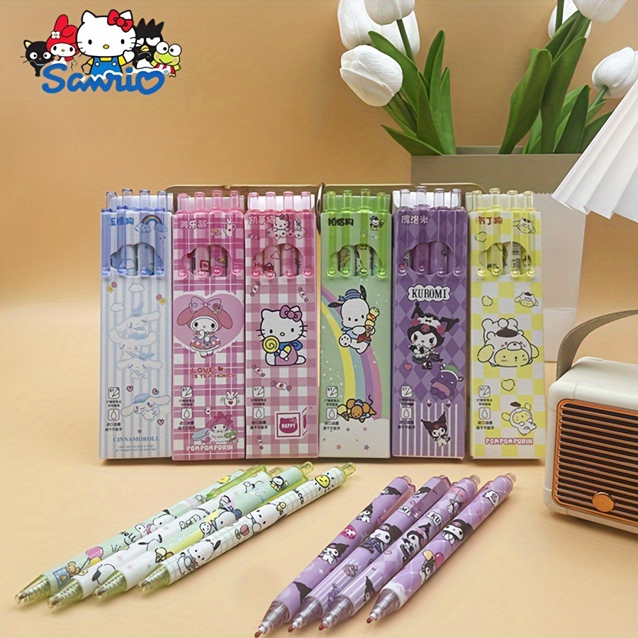 

Stylos gel Sanrio , Kuromi et , 4 pièces/ - mignon, de qualité, séchage , stylo à écriture , fournitures de et scolaires, cadeaux de et du An