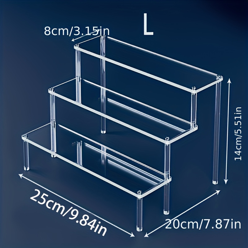 TEMU Acrylic Showcase Stand, Multi-tier Organizer, Ideal For Showcasing Different Types Of Jewelry Including Watches, Bracelets, Rings, Earrings, Along With Perfumes , Makeup Display Unit