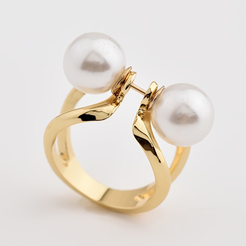 TEMU Elegant Pearl Scarf Clip For Women | Double , Single Loop, Versatile And , Iron Alloy, Ideal For Daily And Gift Occasions