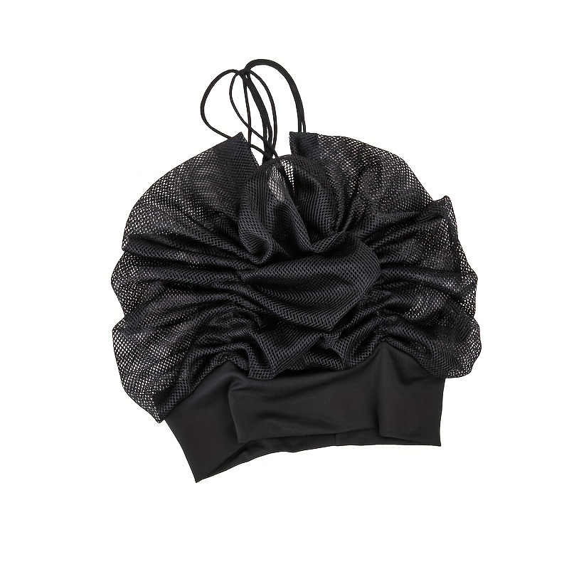 TEMU Curly Hair Drying Net Plopping , Enhancing, Unscented, Polyester Material - Ideal For Textured Hair Types