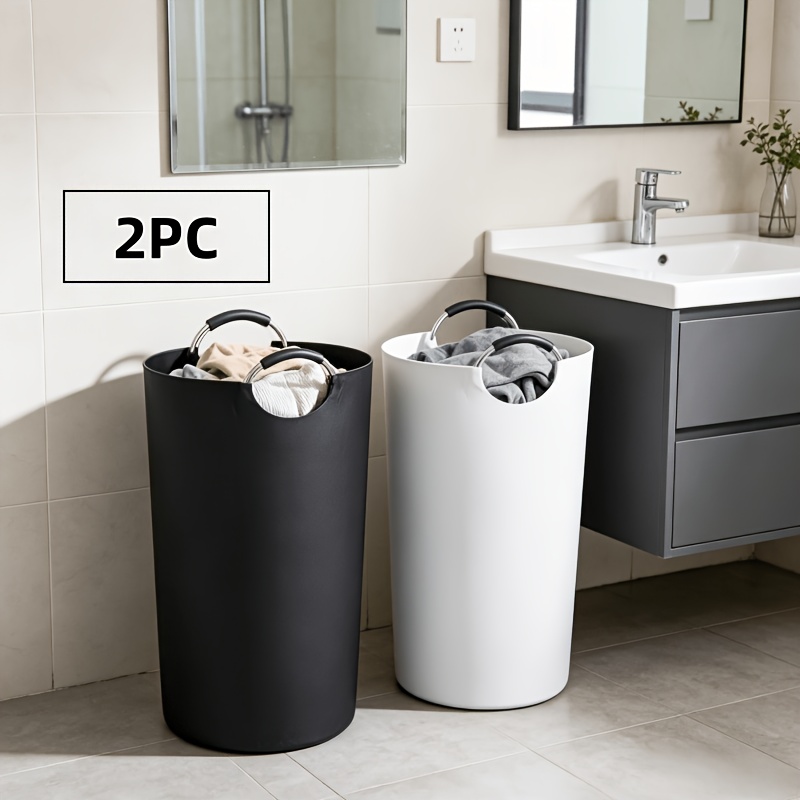 TEMU 1pc/2pcs Grand Panier à Linge Sale, avec Sac de Rangement Pliable, Support Autoportant Indépendant, Panier à Linge Sale Pliable, Panier à Linge