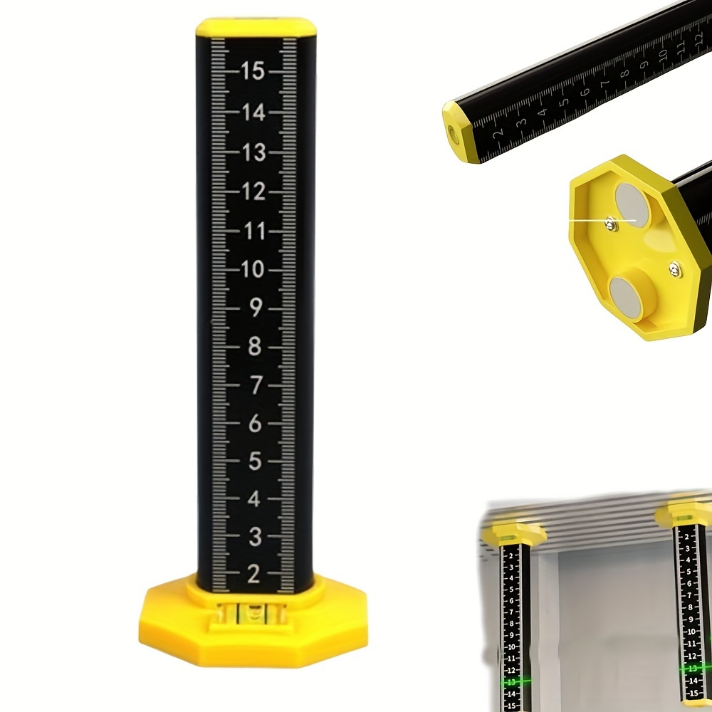 

Aluminum Alloy Tile Height Gauge With Magnetic Base - Double-sided Precision Measuring Tool For Floors & Ceilings