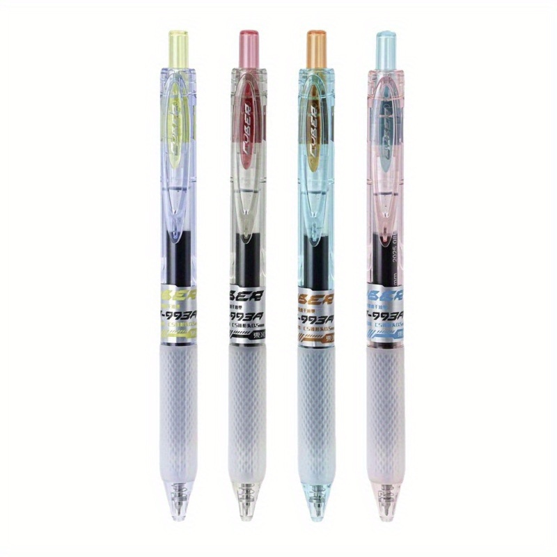 TEMU 4pcs Cyber Gel Pen | 0.5mm Quick Pen With Writing | Office Supplies