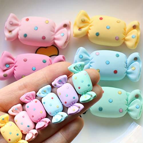 10 Mixed Pastel Resin Half Macaron Cookie Cabochons – Flatback Scrapbooking Embellishments, Wedding Craft Supplies