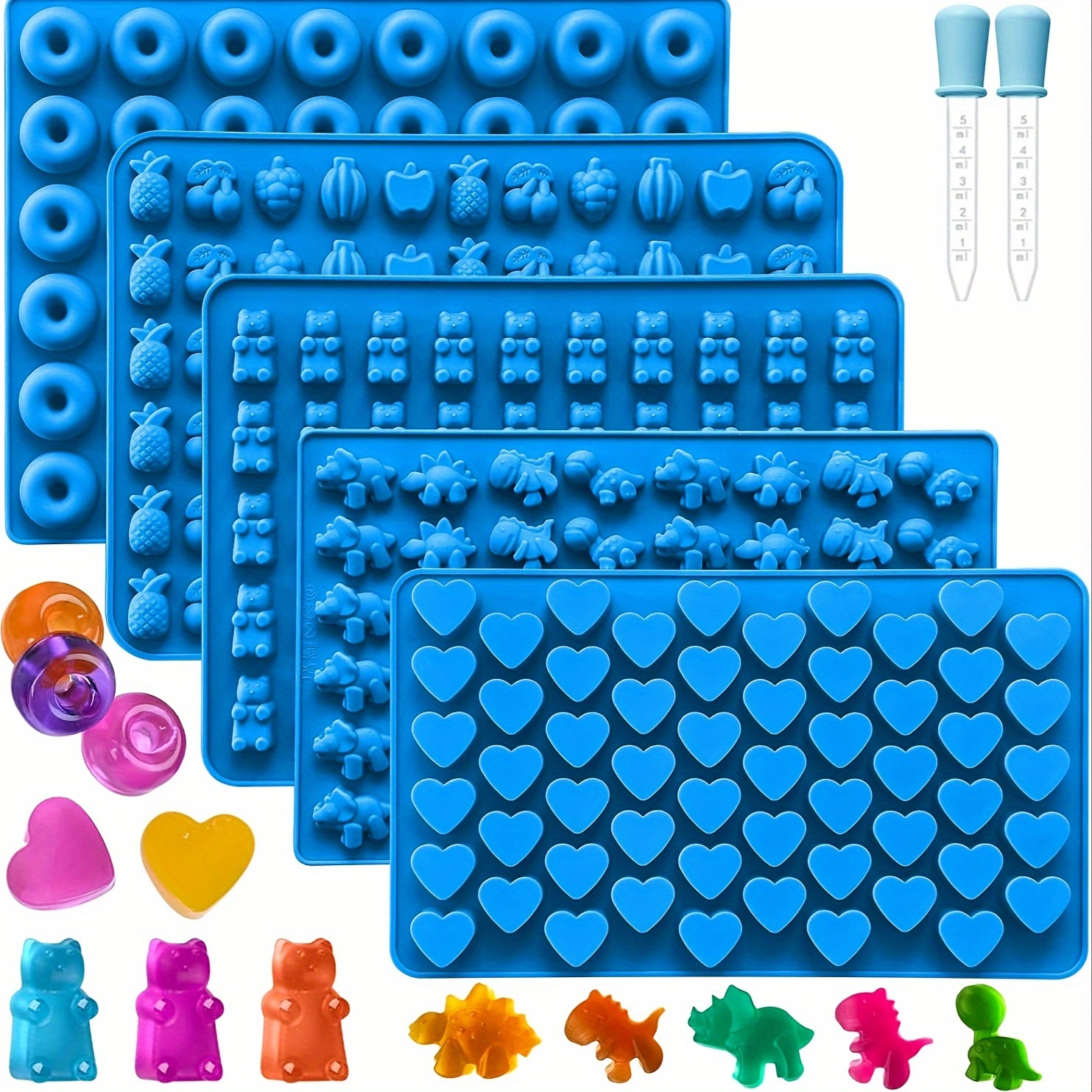 

7pcs Set, , Bpa-free, -free, Includes Bear, , , , 2 For , Gelatin, Candies &