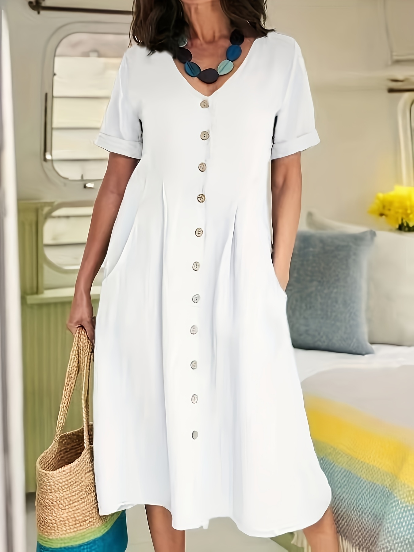 chinese dress ladies Valerie Linen Dress Oatmeal | Shop Lilly Pilly Online main image 1