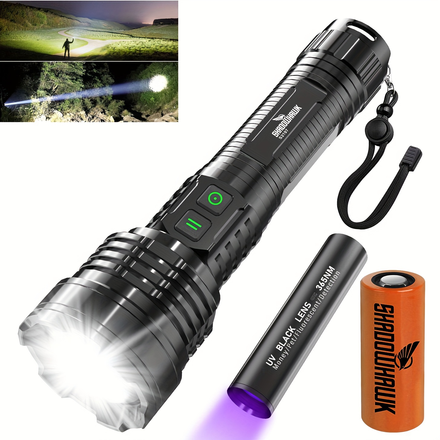 

Shadowhawk Flashlight Led Rechargeable, Extremely Bright 30000 Lumen Flashlight Usb, Xhm77.2 Tactical Flashlight, Strong Flashlight Torch For Outdoor Emergencies Camping