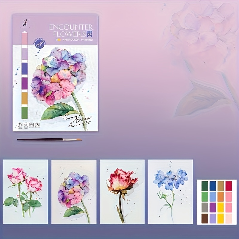Creative Drawing Book Coloring Book and Landscape & Floral Artistic Painting Pap