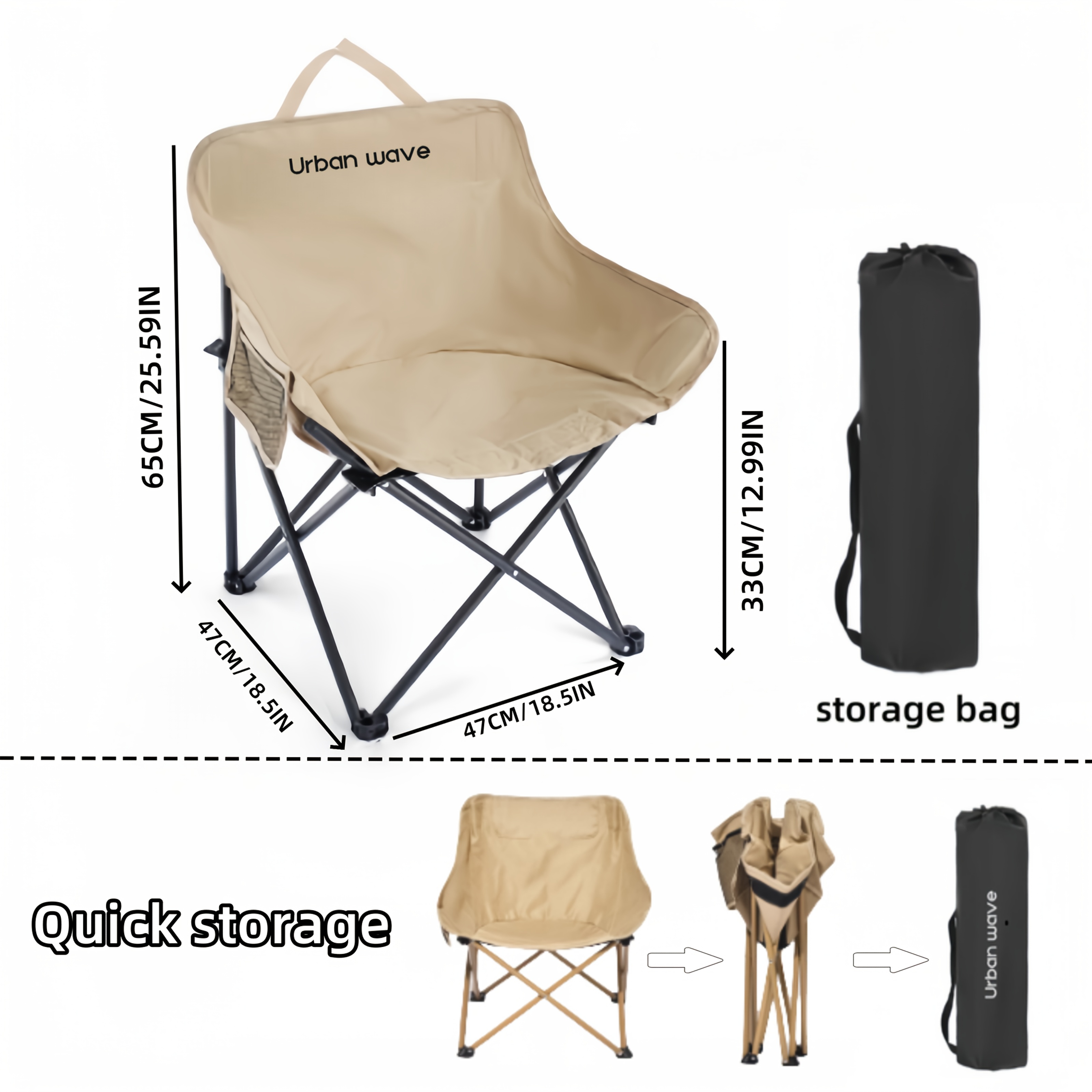 E-shop Klappstuhl für den Außenbereich – Gartenliegestuhl – Leicht einfach zu transportieren, lässt sich super zusammenpacken! für Camping, Wandern,