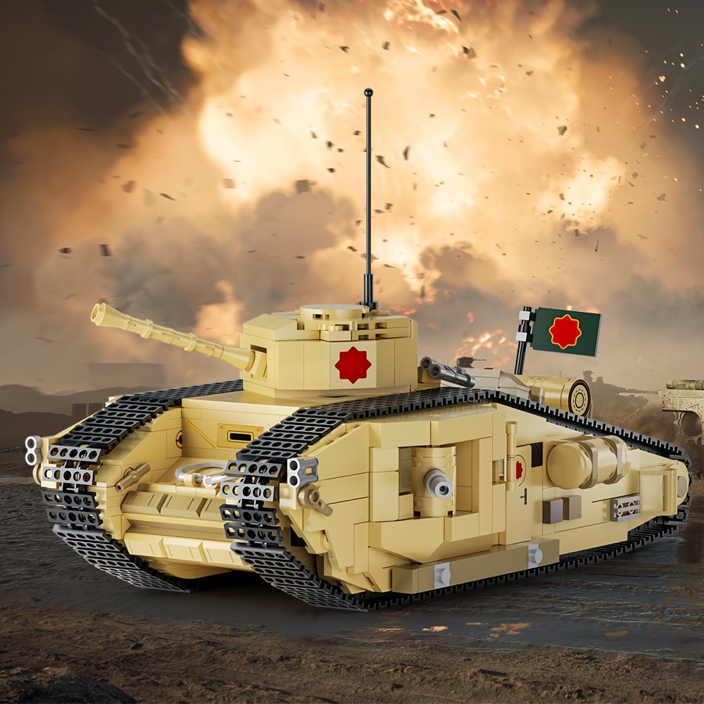 

1076pcs Building Set, American Heavy Model, Military Vehicle Block Toy, Challenging And Construction Kit For Lovers