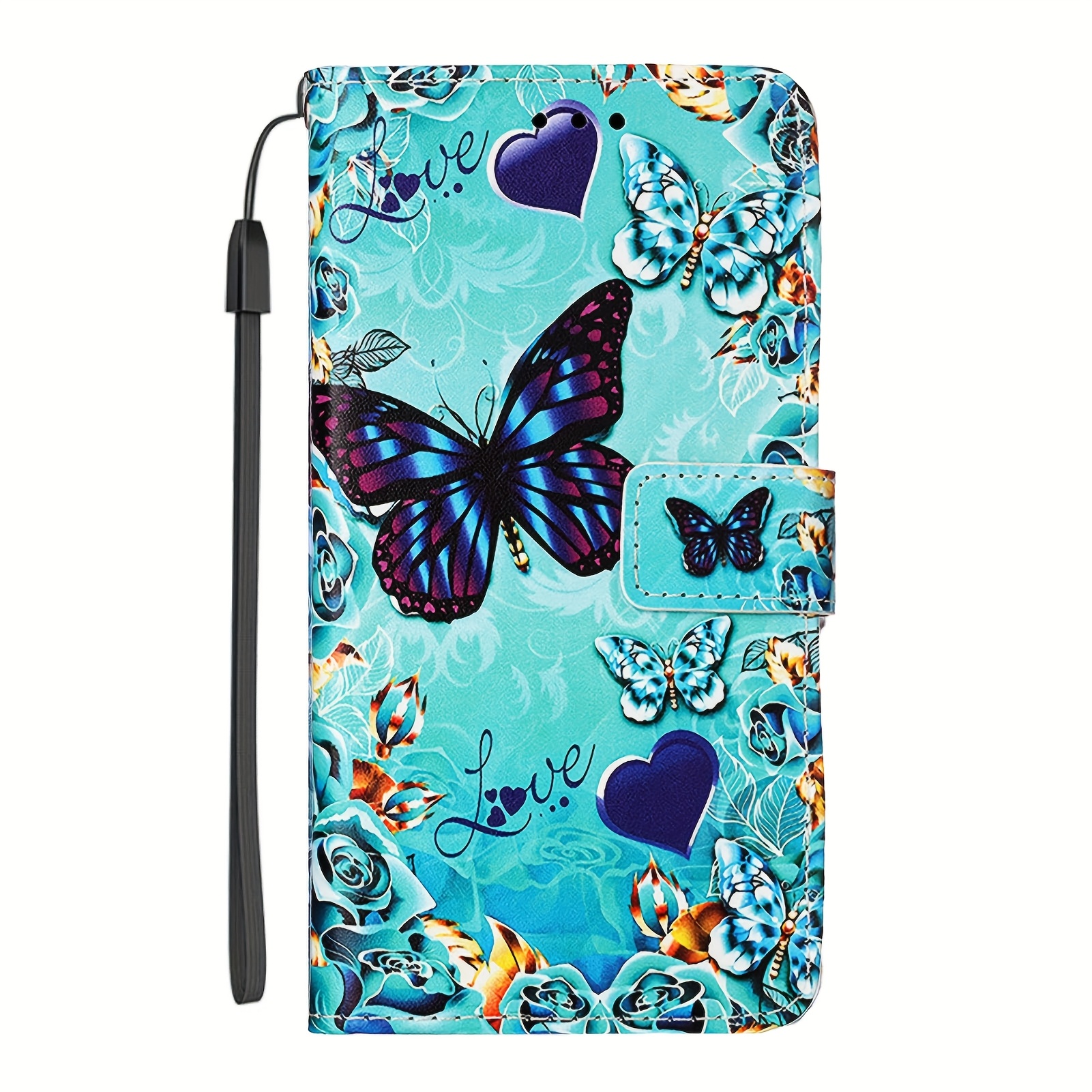 TEMU Phone Case: Flower Pattern Wallet-style Phone Case Suitable For Galaxy A73 A72 A71 A70 A56 A55 A54 A52 A51 A50 A42 A41 A40 A36 A35 A34 A33 A32
