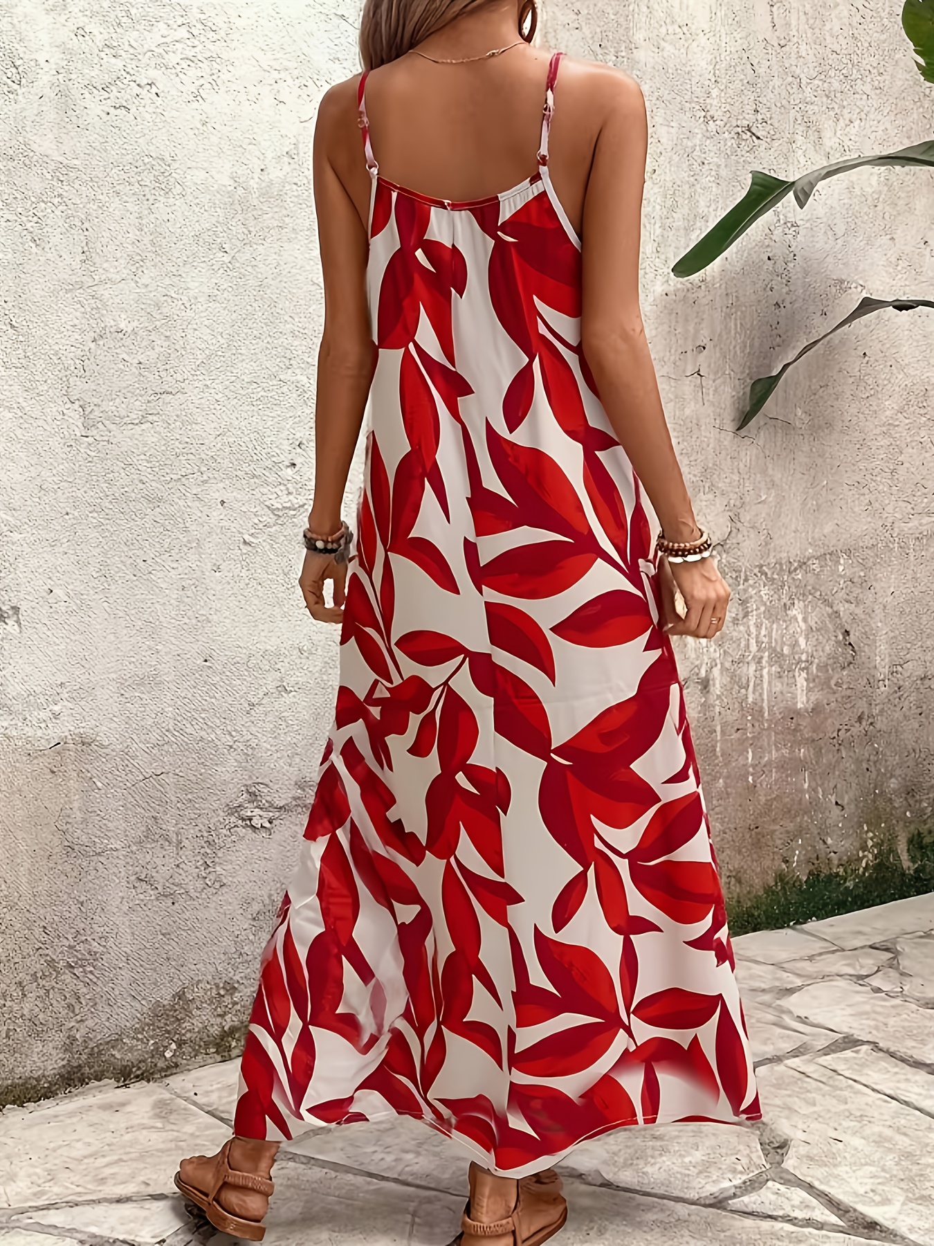 orange satin mini dress with a cowl neckline and backless Momyknows Chic Boho Spaghetti Straps Backless A-Line Floral Vacation  Maternity Maxi Dress