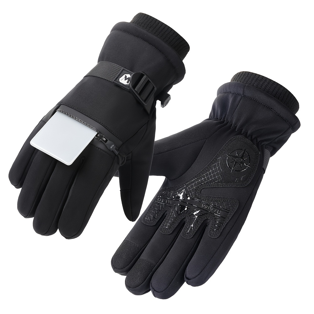 Winter Thickened Warm Ski Gloves, Unisex